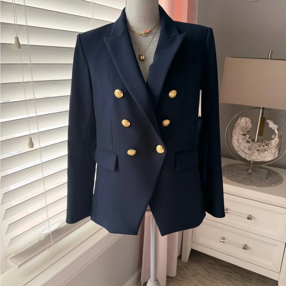 Veronica Beard miller dickey jacket with Gold Buttons - Picture 5 of 7